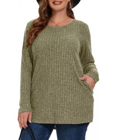 Women's Tunic Sweaters Button Down/with Pockets Lightweight Fall Casual Long Sleeve Crewneck Pullover Tops Pockets Mustardgre...