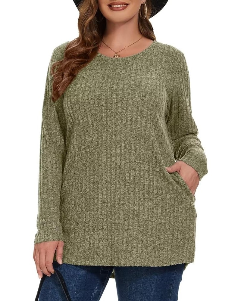 Women's Tunic Sweaters Button Down/with Pockets Lightweight Fall Casual Long Sleeve Crewneck Pullover Tops Pockets Mustardgre...