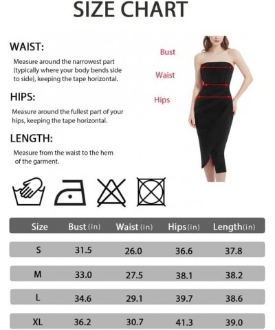 Womens Strapless Ruched Bodycon Dresses Tube Corset Midi Elegant Dress Cocktail Formal Party Wedding Guest Black $16.80 Dresses