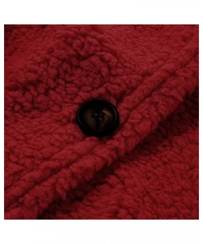 Zip Up Hoodies for Women 2023 Fall Fashion Solid Color Sweatershirt Pullover Warm Wool Plush Coat Furry Fleece Jacket Red-e $...