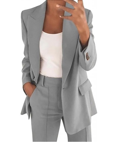 Blazers for Women, Womens 2023 Fashion Casual Blazer Jackets Long Sleeve Open Front Work Office Jacket Outwear Gray $9.27 Bla...