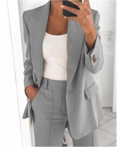 Blazers for Women, Womens 2023 Fashion Casual Blazer Jackets Long Sleeve Open Front Work Office Jacket Outwear Gray $9.27 Bla...