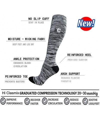 Graduated Medical Compression Socks for Women&Men Circulation Recovery-Knee High Supports Running Socks Multicoloured 1ab Sma...