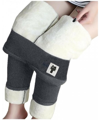 Sherpa Lined Leggings Women, Womens Fleece Lined Leggings, Thermal Winter Thick Fur Fleece Lined Legging Grey $11.59 Leggings