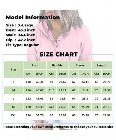 Womens Hoodie Fall Button Collar Fashion Hoodies & Sweatshirts Long Sleeve Drawstring Pockets Pullover Hoodie Clothes J49-min...