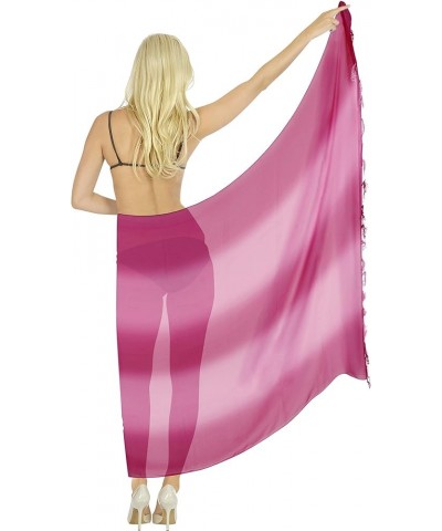 Women Beach Sarong Bathing Suit Wrap Skirt Long Swimsuit Chiffon Wrap Cover Ups for Swimwear Blush, Plain $9.53 Swimsuits