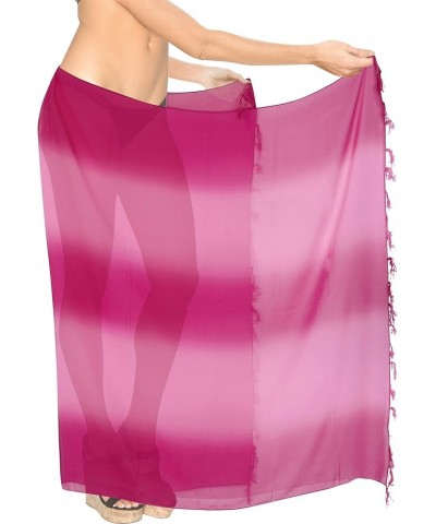 Women Beach Sarong Bathing Suit Wrap Skirt Long Swimsuit Chiffon Wrap Cover Ups for Swimwear Blush, Plain $9.53 Swimsuits