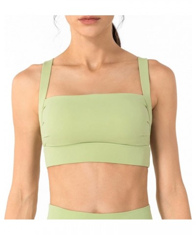 Open Back Sports Bra for Women Sexy Cutout Strappy Longline Workout Crop Tank Top with Removable Padded Cups Green $14.27 Lin...