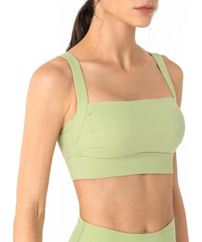 Open Back Sports Bra for Women Sexy Cutout Strappy Longline Workout Crop Tank Top with Removable Padded Cups Green $14.27 Lin...