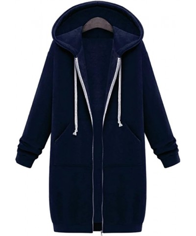 Oversized Sweatshirts Jacket Womens Zip Up Hoodies Tunic Sweatshirts Jackets Plus Size Hoodie with Pockets Navy $18.81 Hoodie...