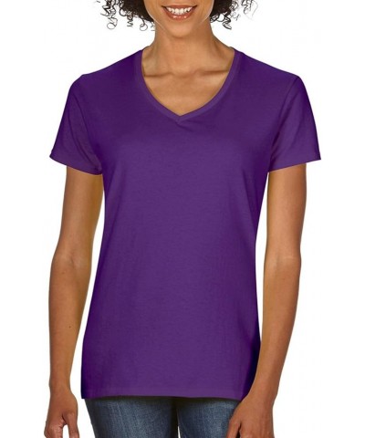 Heavy Cotton 5.3 oz. V-Neck T-Shirt (G500VL) Purple $6.66 T-Shirts