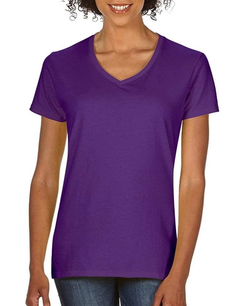 Heavy Cotton 5.3 oz. V-Neck T-Shirt (G500VL) Purple $6.66 T-Shirts