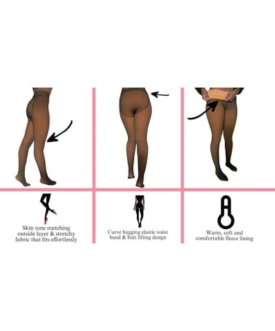 Fleece Lined Tights for Brown and Black Women Shade 4 2 $11.25 Leggings