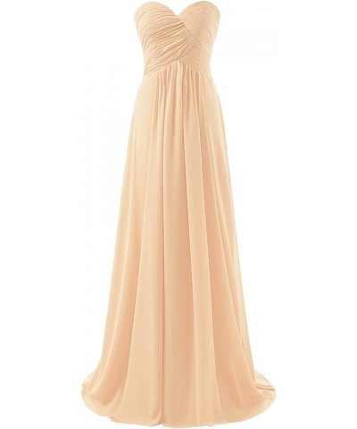 Women's Short/Long Chiffon Prom Party Dresses Ruched Evening Gown Sweetheart Open Back Pleats Bridesmaid Dress Z-blush $17.20...