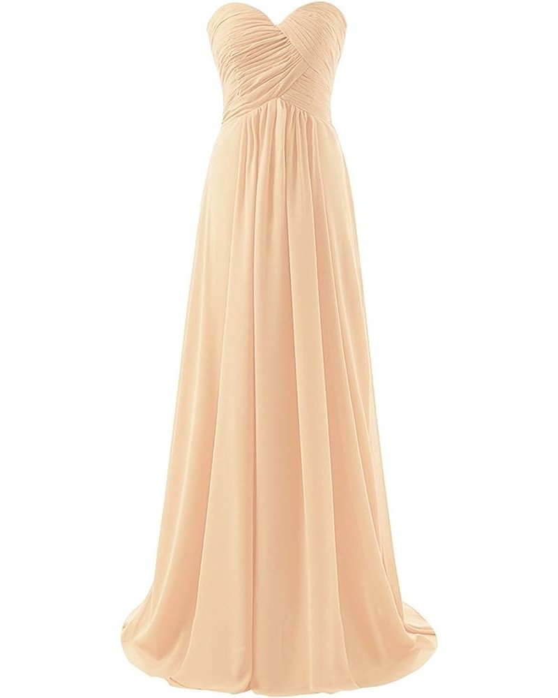 Women's Short/Long Chiffon Prom Party Dresses Ruched Evening Gown Sweetheart Open Back Pleats Bridesmaid Dress Z-blush $17.20...