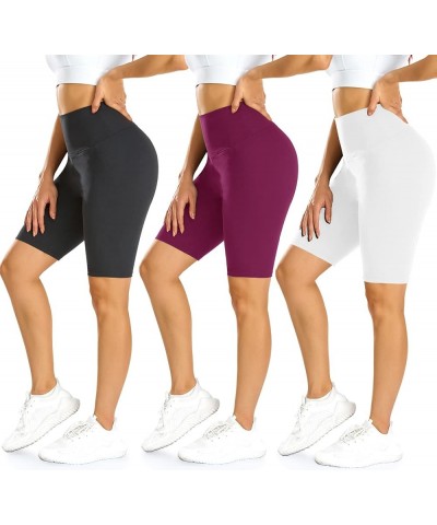 3 Pack Biker Shorts Women-High Waisted Butt Lifting Workout Athletic Sports Summer Short Leggings 8 Black,white,pink $11.33 A...