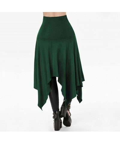 Women‘s Halloween Cosplay Umbrella Skirt Casual Loose Stitching Irregular Strappy Sexy Skirt P1-green $10.63 T-Shirts