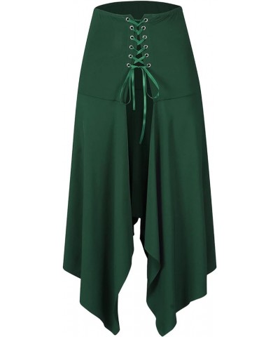 Women‘s Halloween Cosplay Umbrella Skirt Casual Loose Stitching Irregular Strappy Sexy Skirt P1-green $10.63 T-Shirts