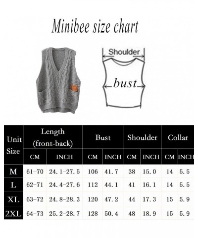 Women's V-Neck Knitted Sweaters Vests Sleeveless Casual Pullover Top $20.29 Sweaters