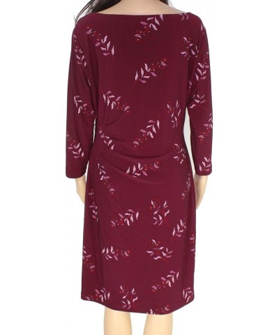 Women's Floral-Print Dress Garnet Multi $37.79 Dresses