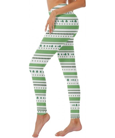 Women's Soft Full Length Leggings High Waist Ankle Length Leggings Tights Summer St. Patricks Day Yoga Pants Mint Green $8.00...