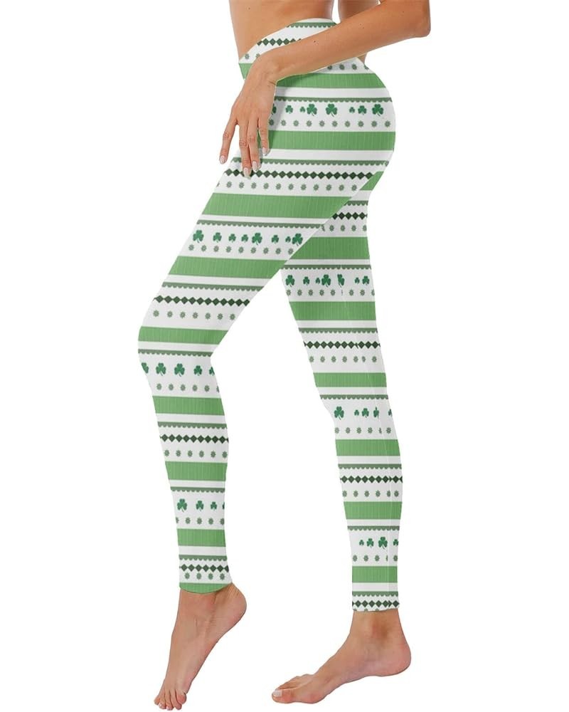 Women's Soft Full Length Leggings High Waist Ankle Length Leggings Tights Summer St. Patricks Day Yoga Pants Mint Green $8.00...