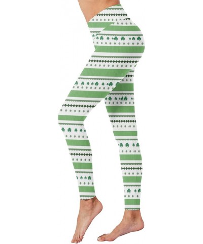 Women's Soft Full Length Leggings High Waist Ankle Length Leggings Tights Summer St. Patricks Day Yoga Pants Mint Green $8.00...