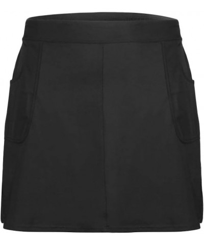 Women's Swim Skirt Plus Size Bikini Tankini Bottoms Solid Swimsuit Skort with Pocket Black $19.37 Swimsuits