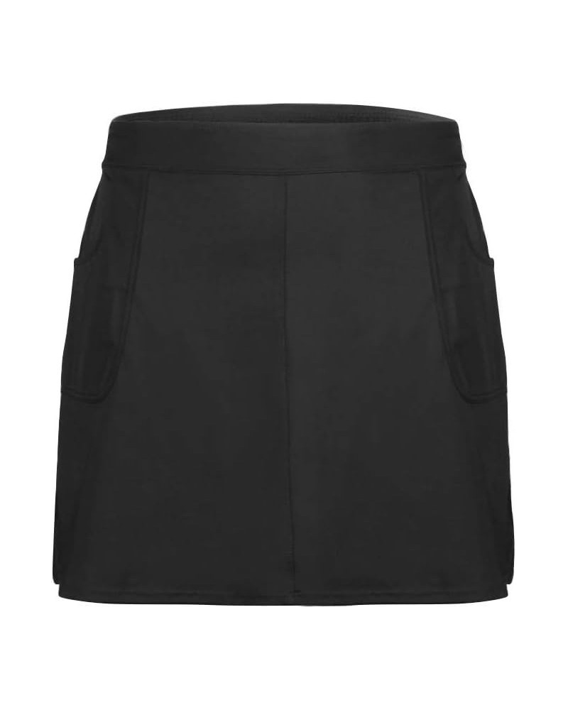 Women's Swim Skirt Plus Size Bikini Tankini Bottoms Solid Swimsuit Skort with Pocket Black $19.37 Swimsuits