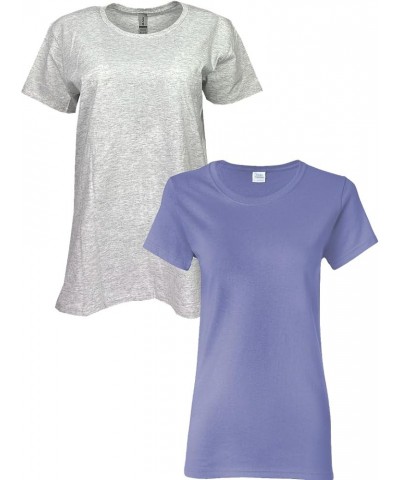 Women's Heavy Cotton T-Shirt, Style G5000L, 2-Pack Ash/Violet $7.13 T-Shirts