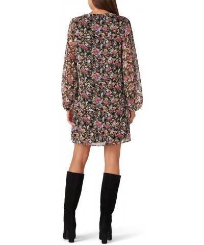 Rent The Runway Pre-Loved Black Floral Balloon Sleeve Dress Black $21.48 Dresses