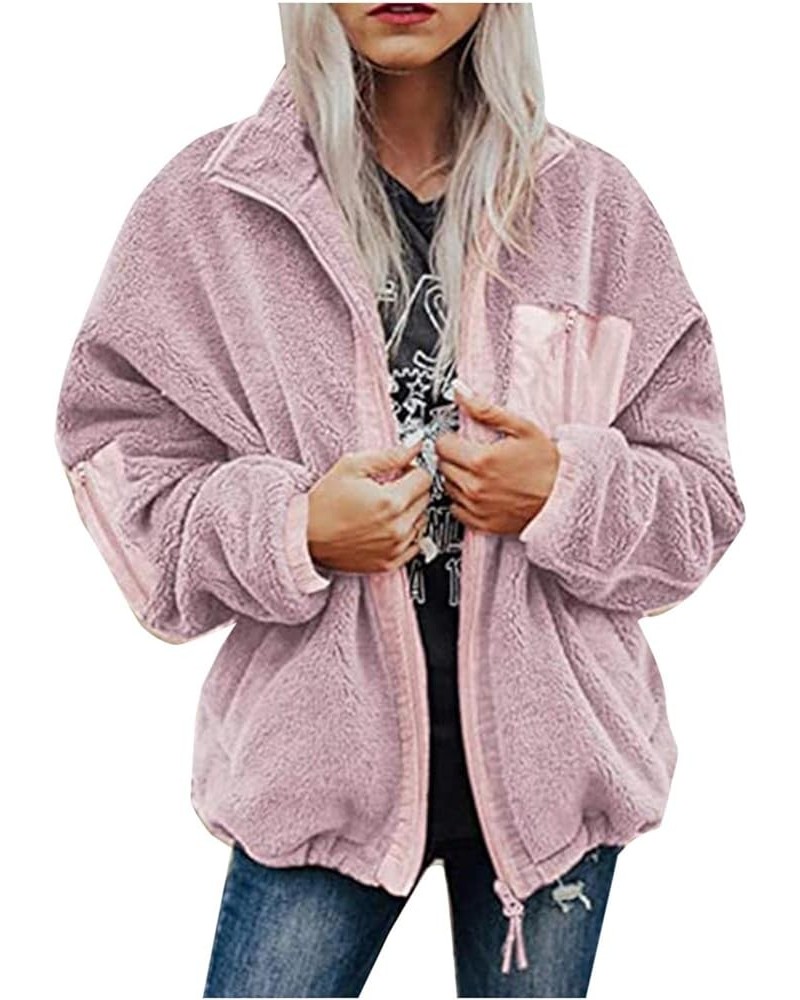 Winter Coats for Women,Womens Fuzzy Fleece Coat Lapel Cardigan Faux Fur Warm Winter Casual Outwear Button Down Jackets C-2 Pu...