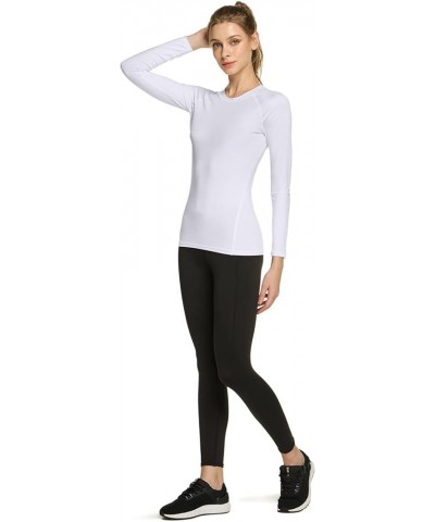 1 or 3 Pack Women's Sports Compression Shirt, Cool Dry Fit Long Sleeve Workout Tops, Athletic Exercise Gym Yoga Shirts 3pack ...