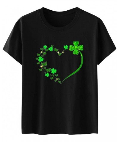 2024 St Patricks Day Shirt,Women's St Patrick's Day T-Shirt Lucky Irish Shamrock Blessed and Lucky Crewneck Graphic Tees Tops...