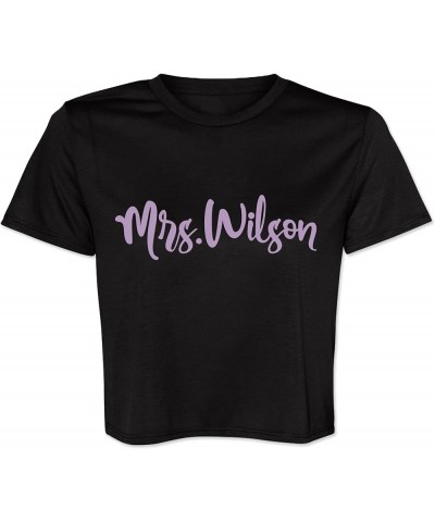 Custom Women's Cropped Tee Add Your Design Photo Logo Text Flowy Short Sleeve Crop T-Shirt Black $10.71 T-Shirts