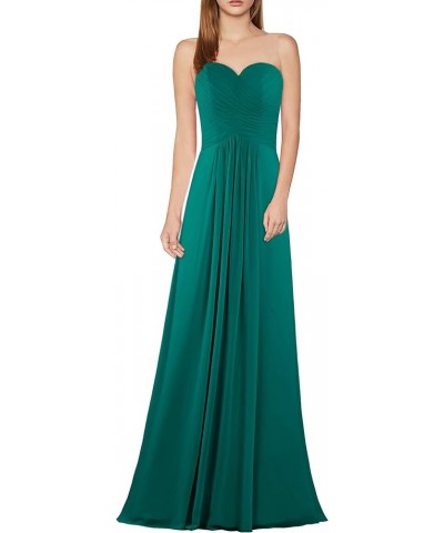 Women's Chiffon Bridesmaid Dresses Long Evening Gowns Teal $28.00 Dresses