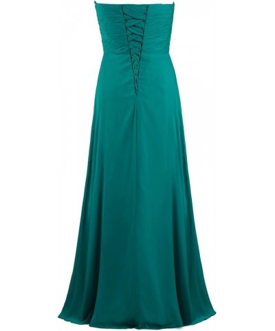 Women's Chiffon Bridesmaid Dresses Long Evening Gowns Teal $28.00 Dresses