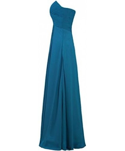 Women's Chiffon Bridesmaid Dresses Long Evening Gowns Teal $28.00 Dresses