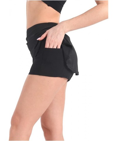 Tennis Skirts for Women Mini Skirt with Shorts Golf Skorts Skirts with Pockets Black1 Super Soft Thin Style $10.56 Skirts