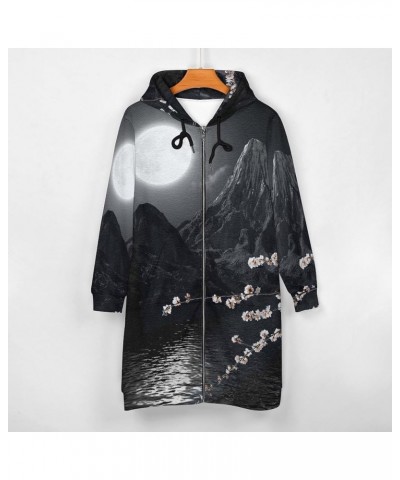 Zip Up Hoodie Women - Long Sleeve Fall Hoodeds Island And Lighthouses Sweatshirts Fall Jacket Coat with Pockets Japanese Art ...