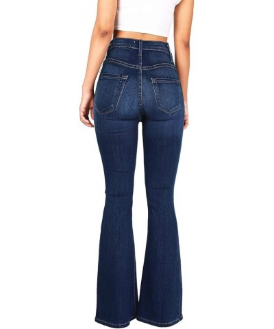 Bell Bottom Jeans Pants Curvy Women Stretchy Tummy Control Flare Jeans High Waist Wide Leg Skinny Bootcut Denim Jeans Blue $1...