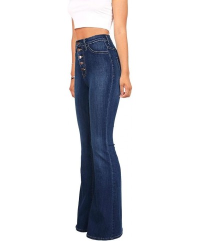 Bell Bottom Jeans Pants Curvy Women Stretchy Tummy Control Flare Jeans High Waist Wide Leg Skinny Bootcut Denim Jeans Blue $1...