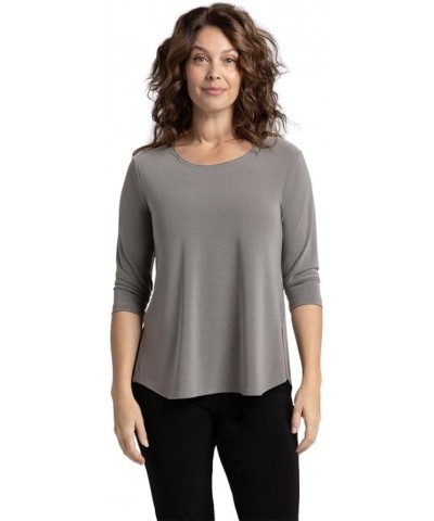 Women's Plus-Size Go to Classic T-Shirt, 3/4 Sleeve Melange Sand $62.70 T-Shirts