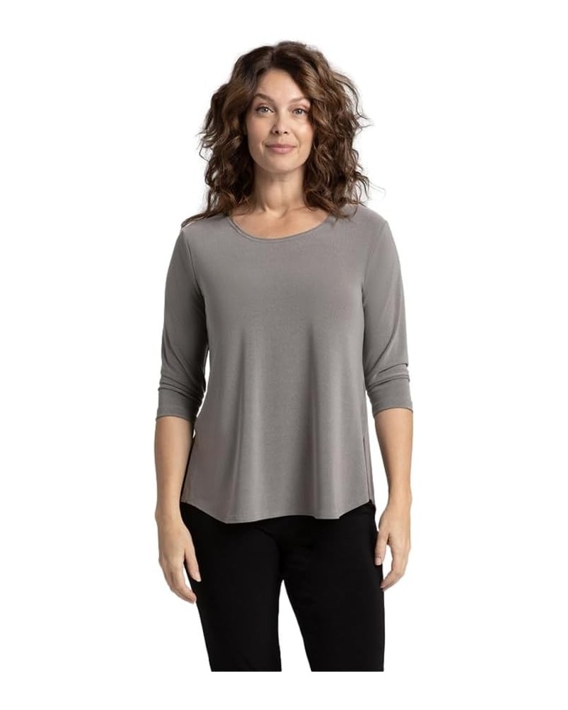 Women's Plus-Size Go to Classic T-Shirt, 3/4 Sleeve Melange Sand $62.70 T-Shirts