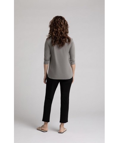 Women's Plus-Size Go to Classic T-Shirt, 3/4 Sleeve Melange Sand $62.70 T-Shirts