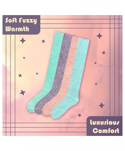 Women's Fuzzy Feather Soft Cozy Knee High Socks Assortment 2d $15.36 Socks