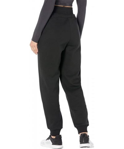 Women's Essentials+ Embroidery High Waist Fleece Pants Black $18.89 Activewear