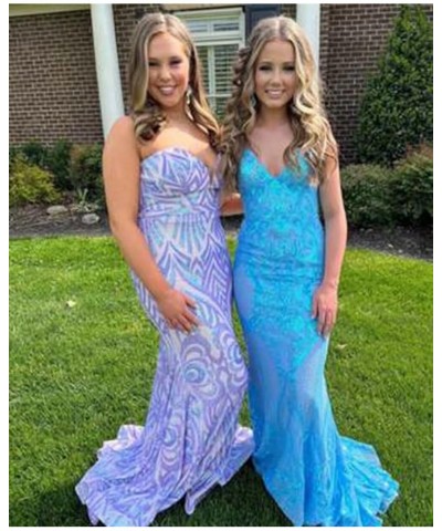 Sequin Prom Dresses Lace Long with Slit V-Neck Sleeveless Formal Evening Party Gown Sage Green $35.69 Dresses