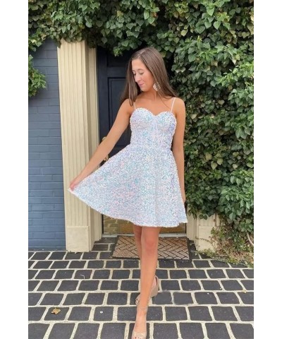 Sparkly Sequin Short Homecoming Dresses for Teens 2023 Sparkly Spaghetti Straps Criss-Crosswith Evening Party Gowns Gold $30....