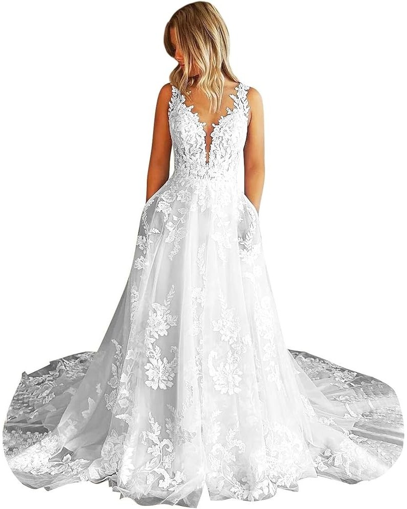 Women's Princess Wedding Dresses for Bride 2024 Vintage Wedding Dress Ball Gown Bridal Dress E-white $66.65 Dresses